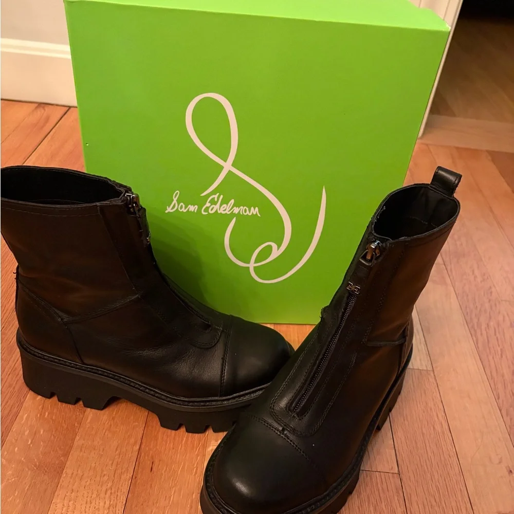 Sam Edelman Black Leather Boots - Picture 5 of 7